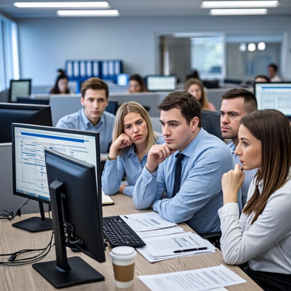 Healthcare billing team analyzing revenue challenges